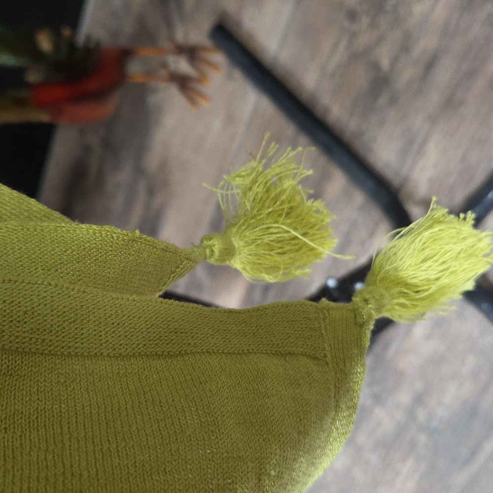 J. JILL Linen-Blend Tasseled Poncho - Picture 4 of 12